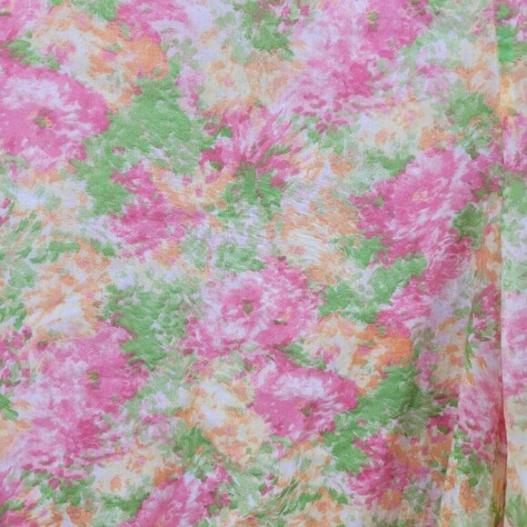 Jones New York Signature Skirt 8 Pink Pastel Floral Print A-Line Cotton Cottage - Picture 2 of 9